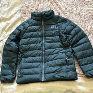 Patagonia Kids Green Quilted Puffer Jacket